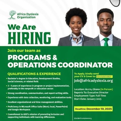 Programs and Operations Coordinator